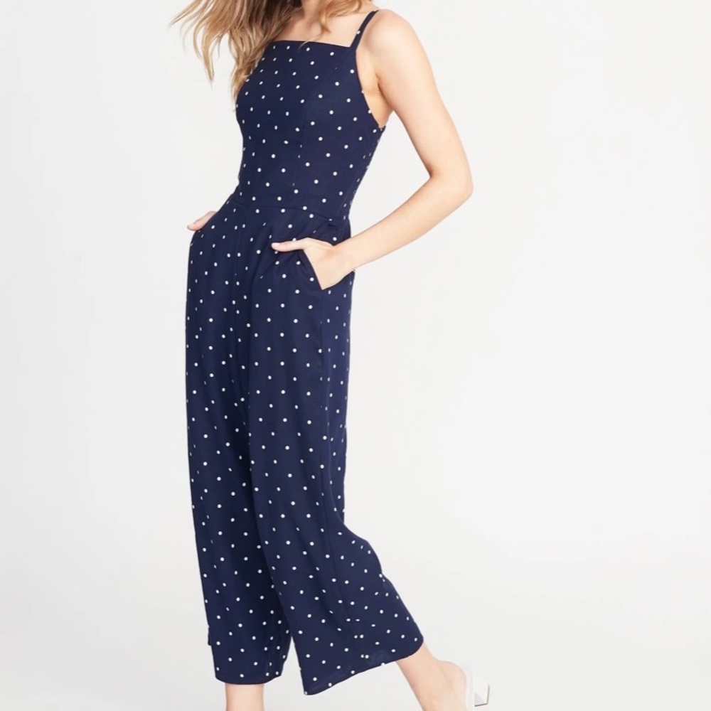 Old navy polka dot jumpsuit